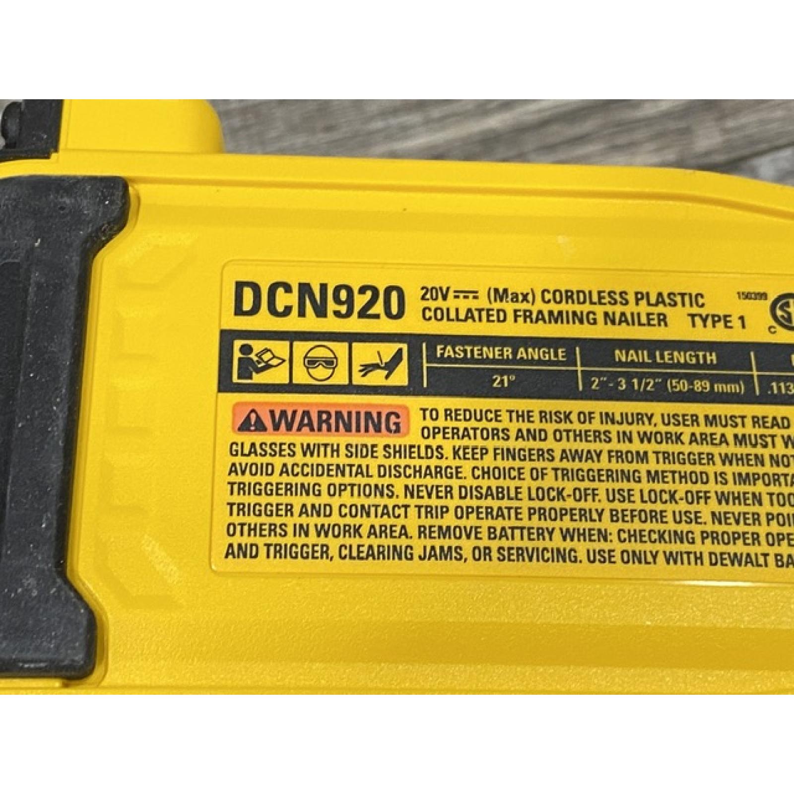 AS-IS DEWALT 20-Volt 21° Cordless Framing Nailer (Tool-Only)