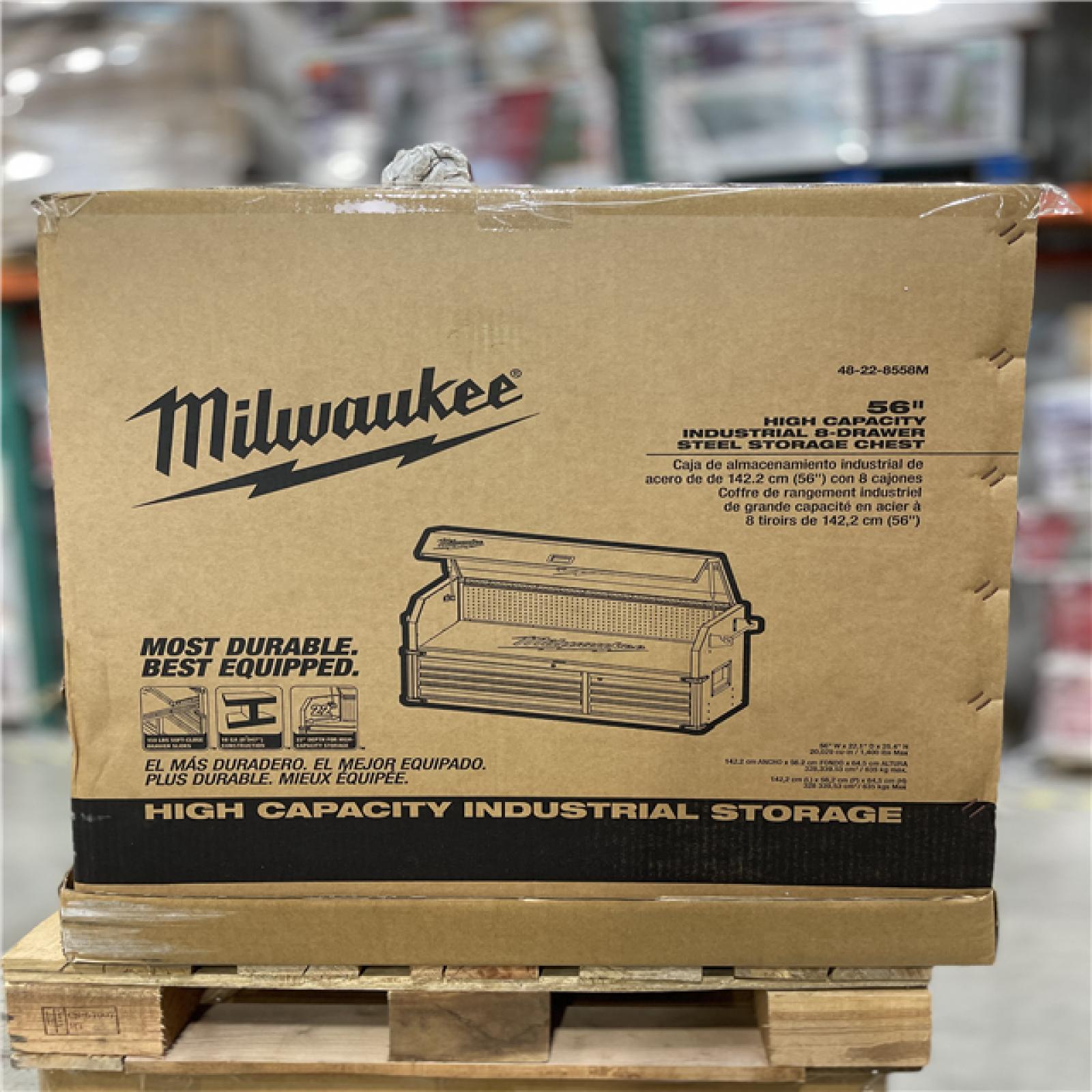 DALLAS LOCATION - Milwaukee High Capacity 56 in. W x 22 in. D 8-Drawer Top Tool Chest