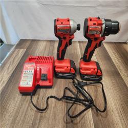 AS-IS- Milwaukee M18 Compact Brushless 2-Tool Combo Kit