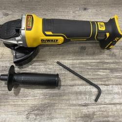 AS-IS DEWALT 20V MAX XR Cordless Brushless 4.5 in. Paddle Switch Small Angle Grinder with Kickback Brake (Tool Only)
