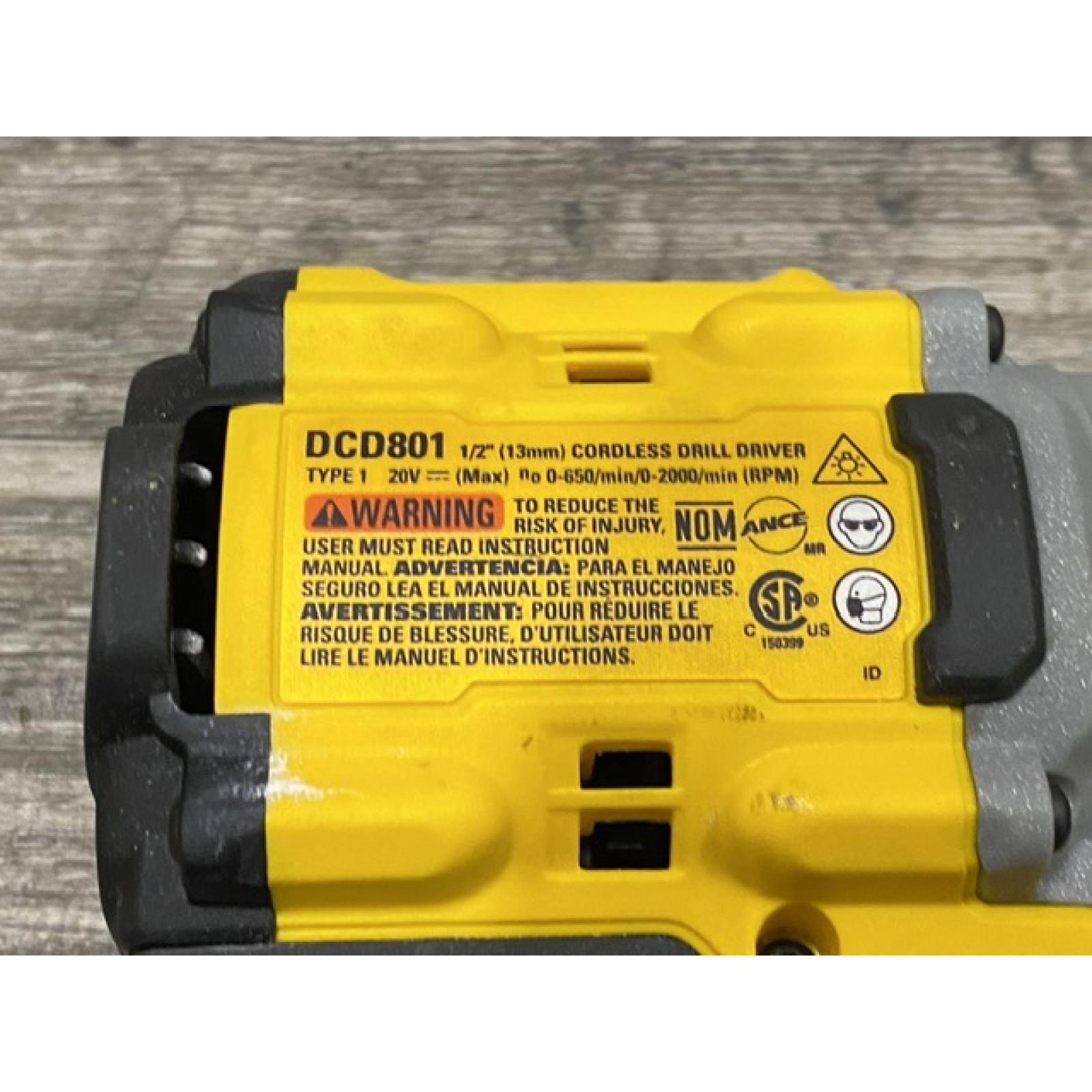 AS-IS DEWALT 20V XR Lithium-Ion Cordless Brushless 1/2 in. Drill/Driver Kit