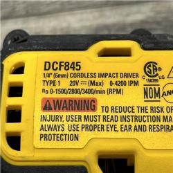 AS-IS DEWALT 20-Volt Maximum XR Cordless Brushless 1/4 in. 3-Speed Impact Driver (Tool-Only)