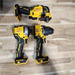 HOUSTON LOCATION - AS-IS DEWALT ATOMIC 20-Volt Lithium-Ion Cordless Brushless (3-Tool) Combo Kit