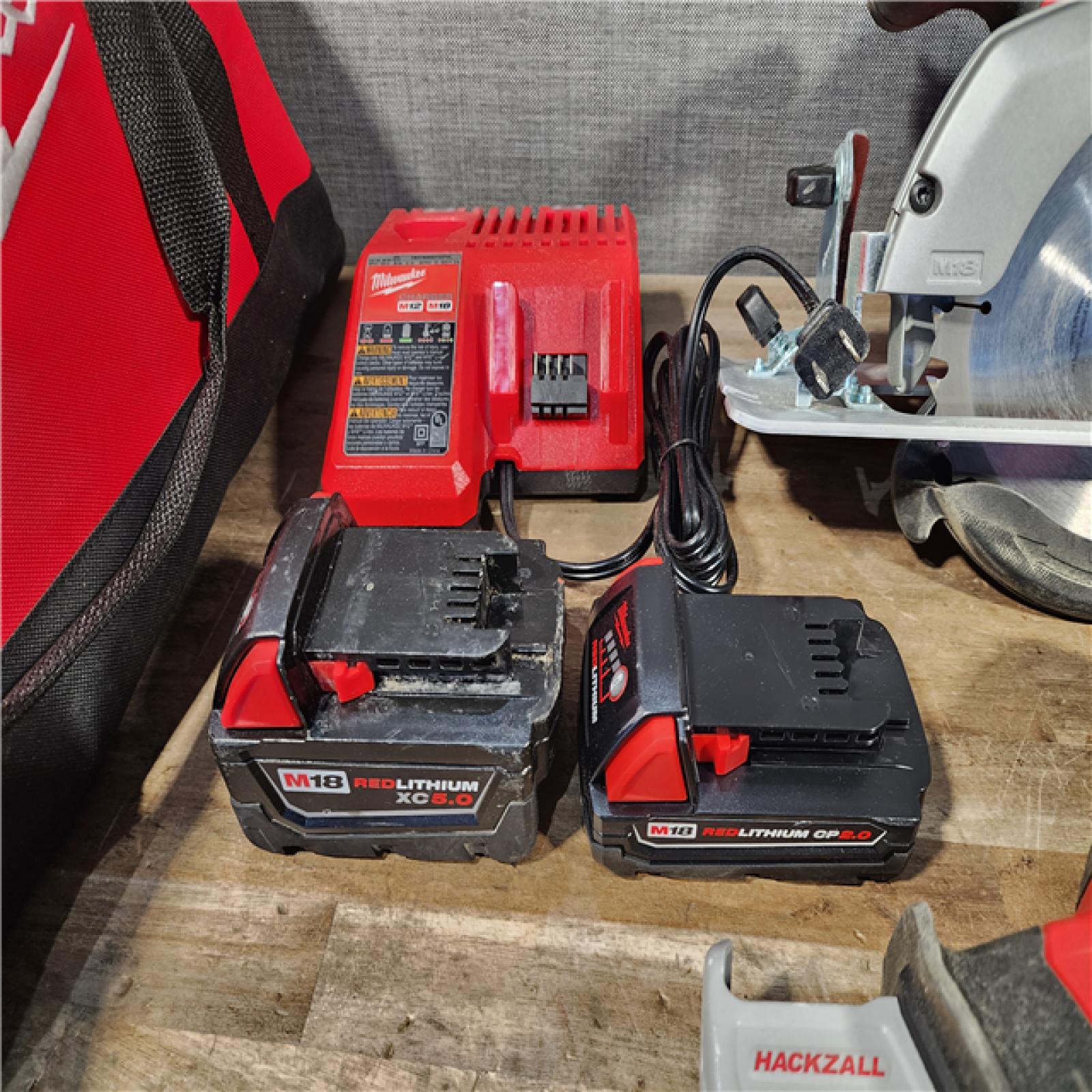 HOUSTON LOCATION - AS-IS MILWAUKEE 5 TOOL COMBO KIT W/ (2) BATTERY & CHARGER