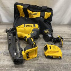 AS-IS DEWALT 20V MAX XR 16-Gauge Electric Cordless Angled Finishing Nailer Kit