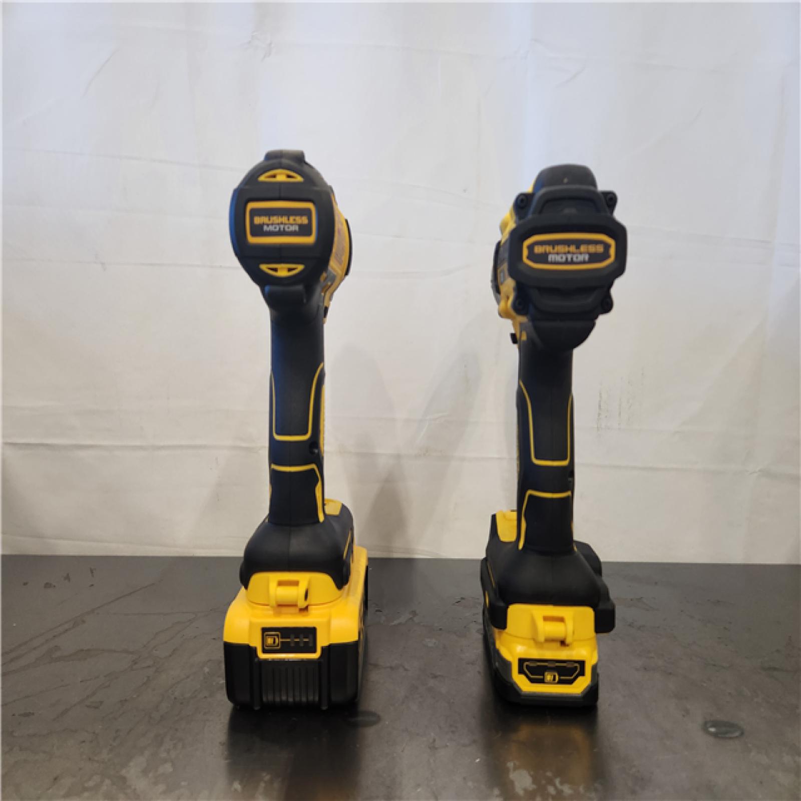 AS-IS- Dewalt DCK249E1M1 20V MAX XR Brushless Lithium-Ion 1/2 in. Cordless Hammer Drill Driver and Impact Driver Combo Kit with 1 (1.7 Ah/4 Ah)