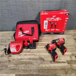 HOUSTON LOCATION - AS-IS (APPEARS LIKE NEW) Milwaukee 3497-22 12V Brushless Hammer Drill and Impact Driver Combo Kit