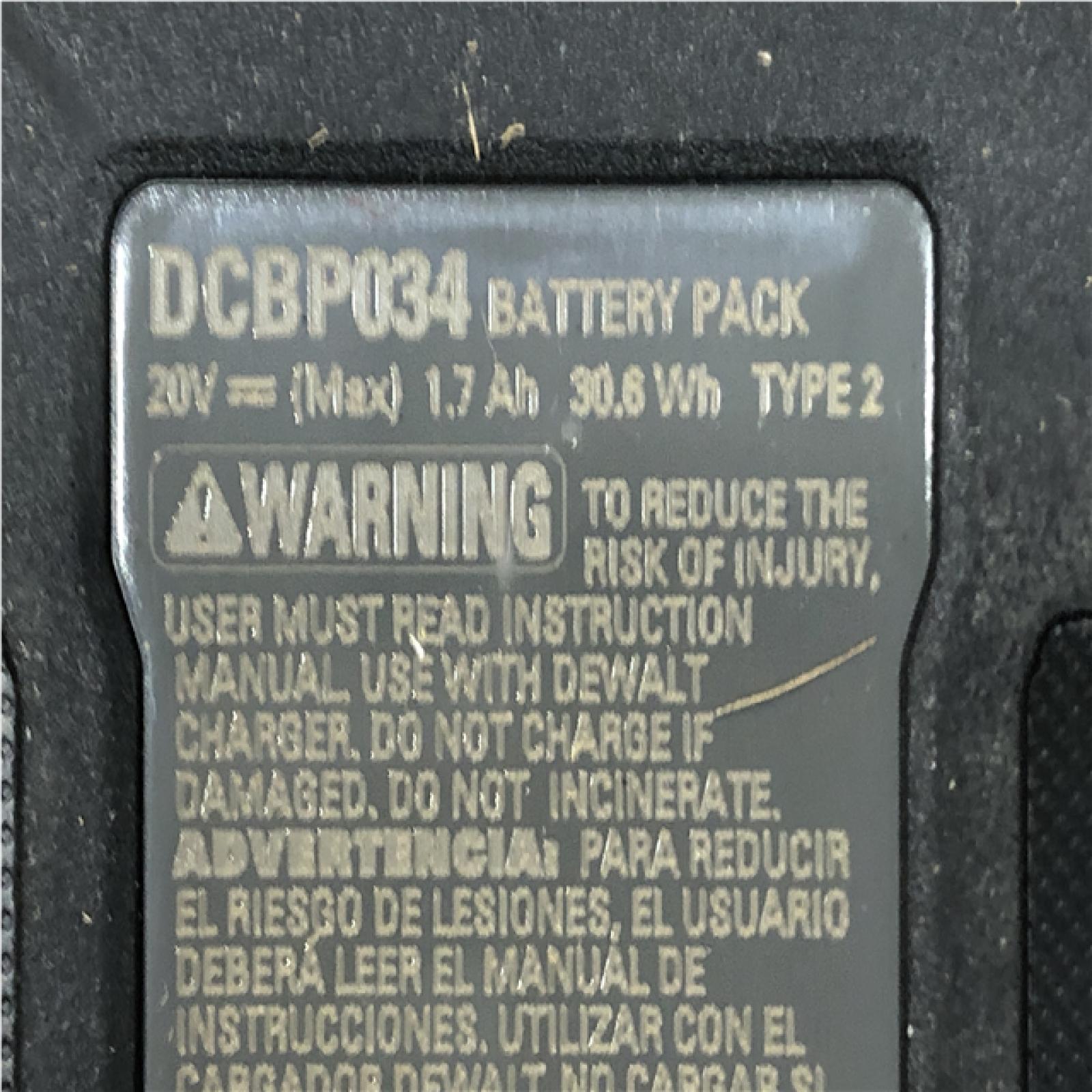 AS-IS DEWALT 20V MAX XR POWERSTACK Lithium-Ion Battery Starter Kit with 1.7Ah Battery and Charger