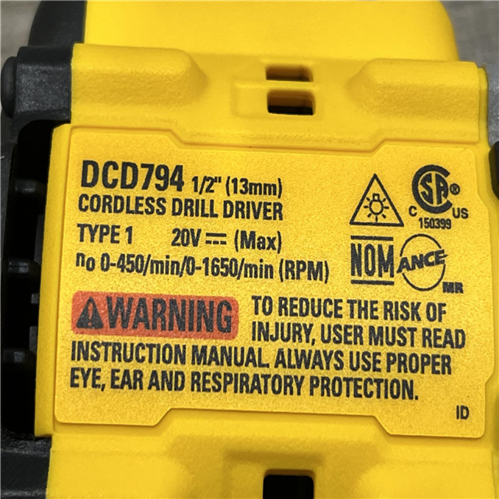 AS-IS DEWALT Atomic 20V Lithium-Ion Cordless Compact 1/2 in. Drill/Driver Kit