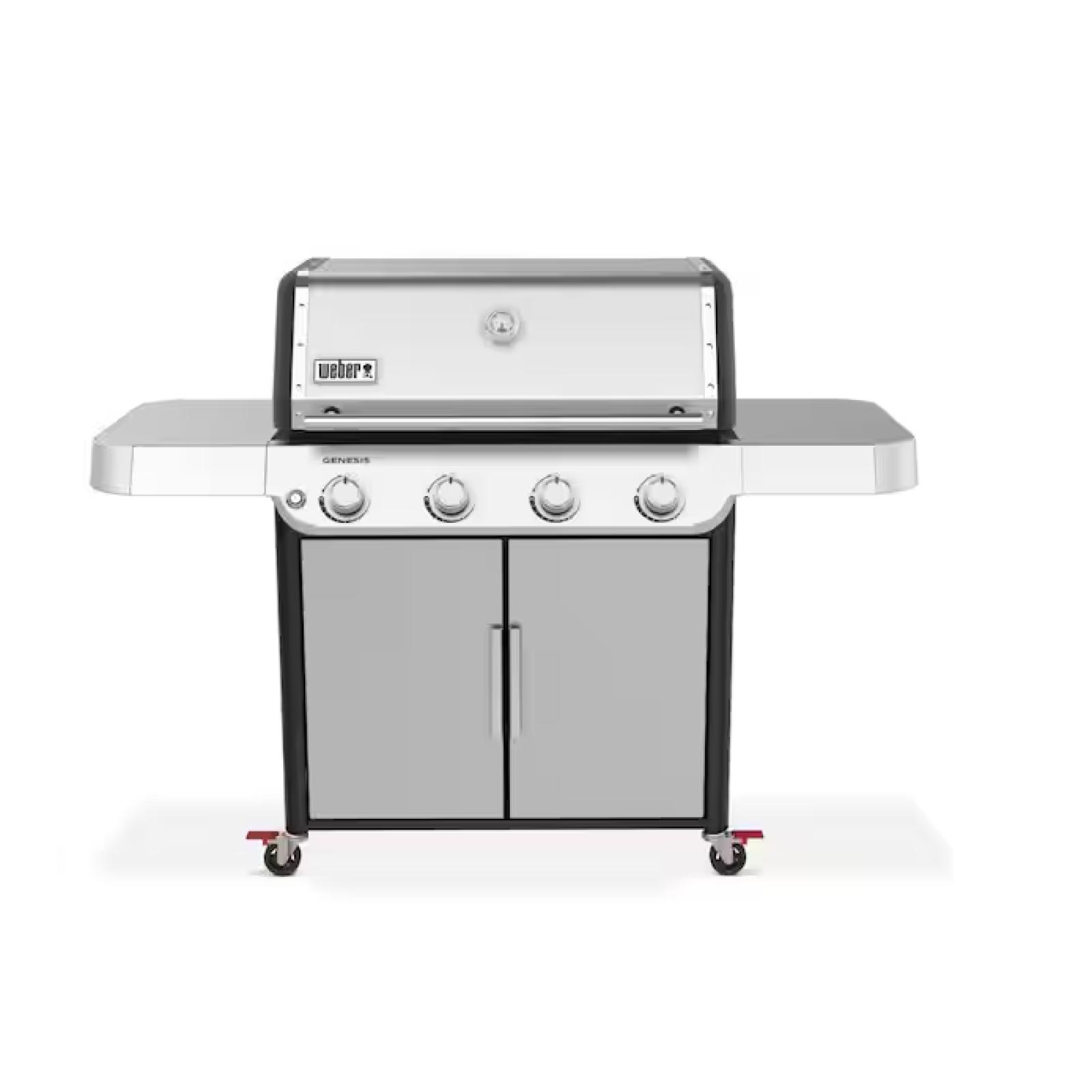 DALLAS LOCATION - Weber Genesis S-415 4-Burner Liquid Propane Gas Grill in Stainless Steel