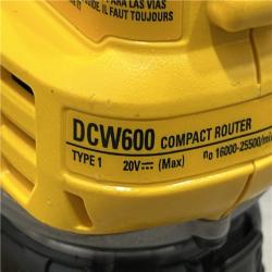 AS-IS DEWALT 20V MAX XR Cordless Brushless Fixed Base Compact Router (Tool Only)