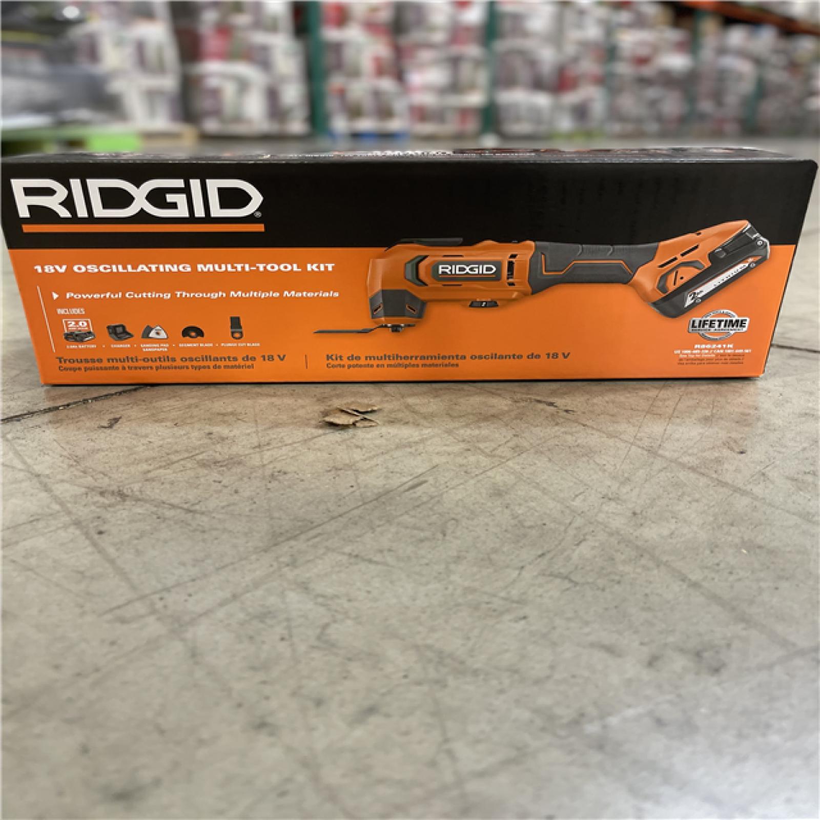 DALLAS LOCATION- NEW!- RIDGID 18V Cordless Oscillating Multi-Tool Kit
