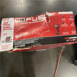 AS-IS Milwaukee M18 FUEL 18V Lithium-Ion Brushless Cordless High Torque 1/2 in. Impact Wrench w/ Friction Ring & Grease Gun Combo Kit