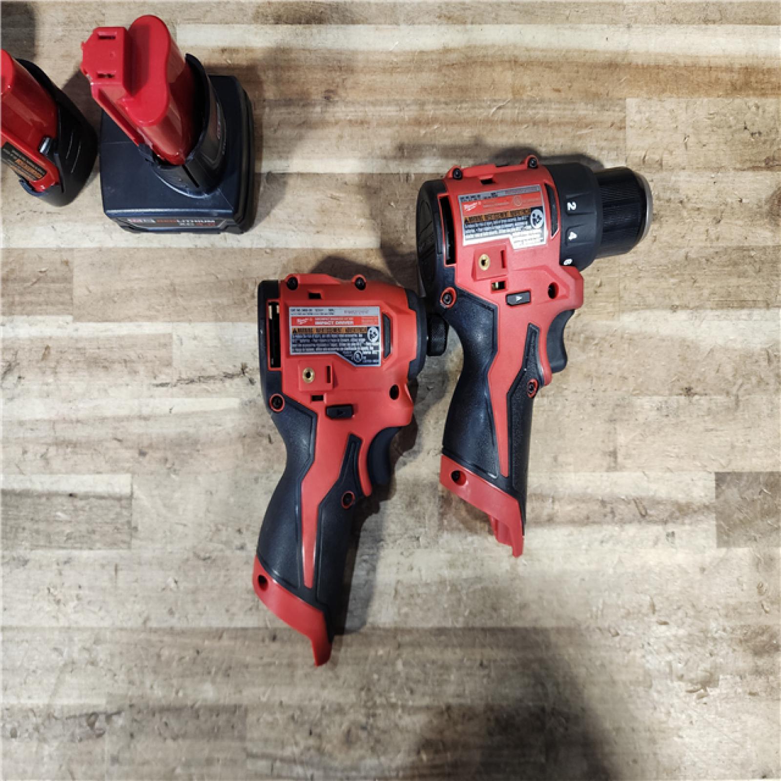 HOUSTON LOCATION - AS - IS Milwaukee 12-Volt Lithium-Ion Brushless Cordless Subcompact Drill and Impact Driver Combo Kit