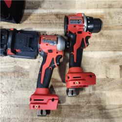HOUSTON LOCATION - AS - IS Milwaukee 18V Lithium-Ion Brushless Cordless Compact Drill/Impact Combo Kit