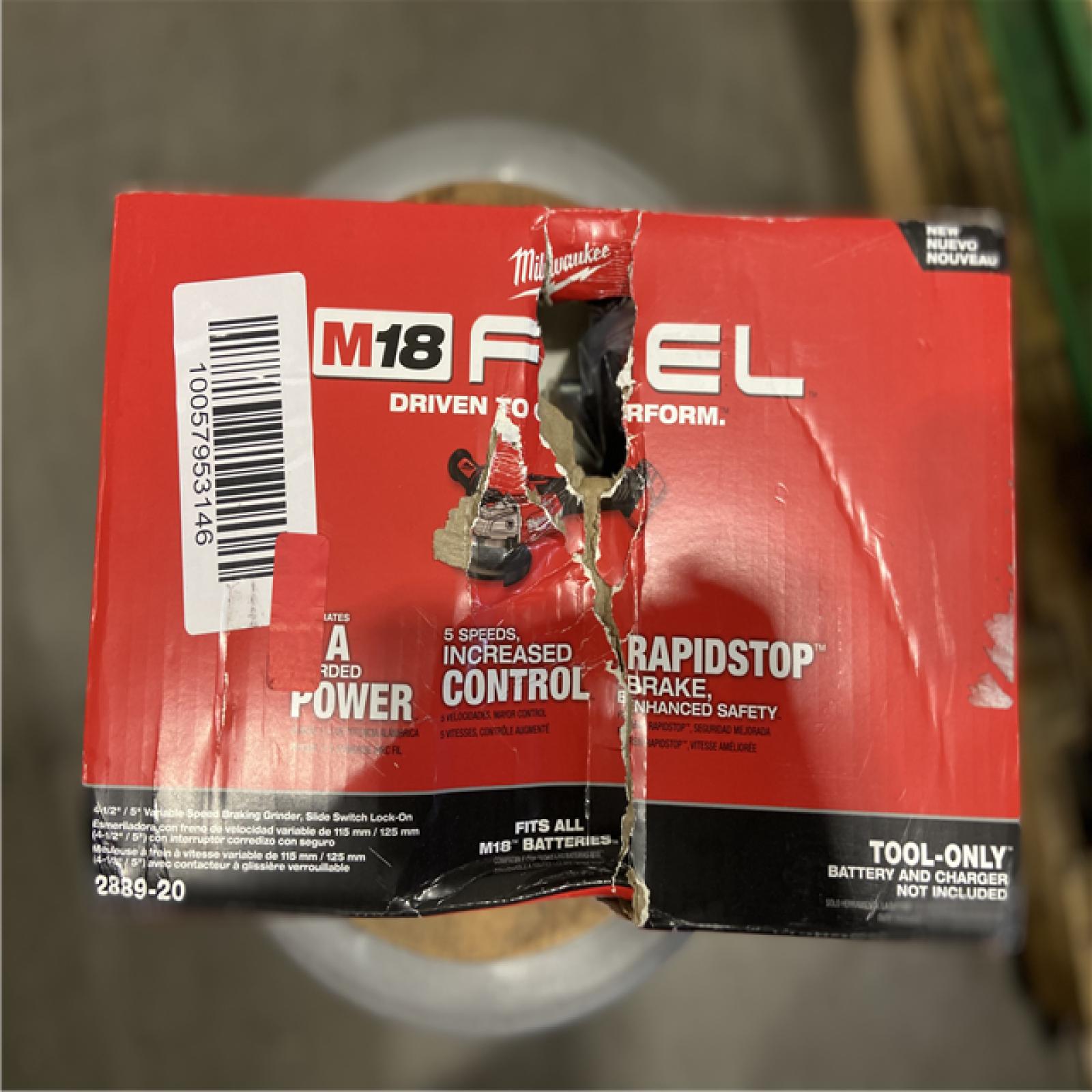 NEW! - Milwaukee M18 FUEL 18V Lithium-Ion Brushless Cordless 4-1/2 in./5 in. Grinder  (Tool-Only)