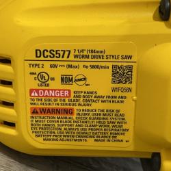 AS-IS DEWALT FLEXVOLT 60V MAX Cordless Brushless 7-1/4 in. Wormdrive Style Circular Saw (Tool Only)