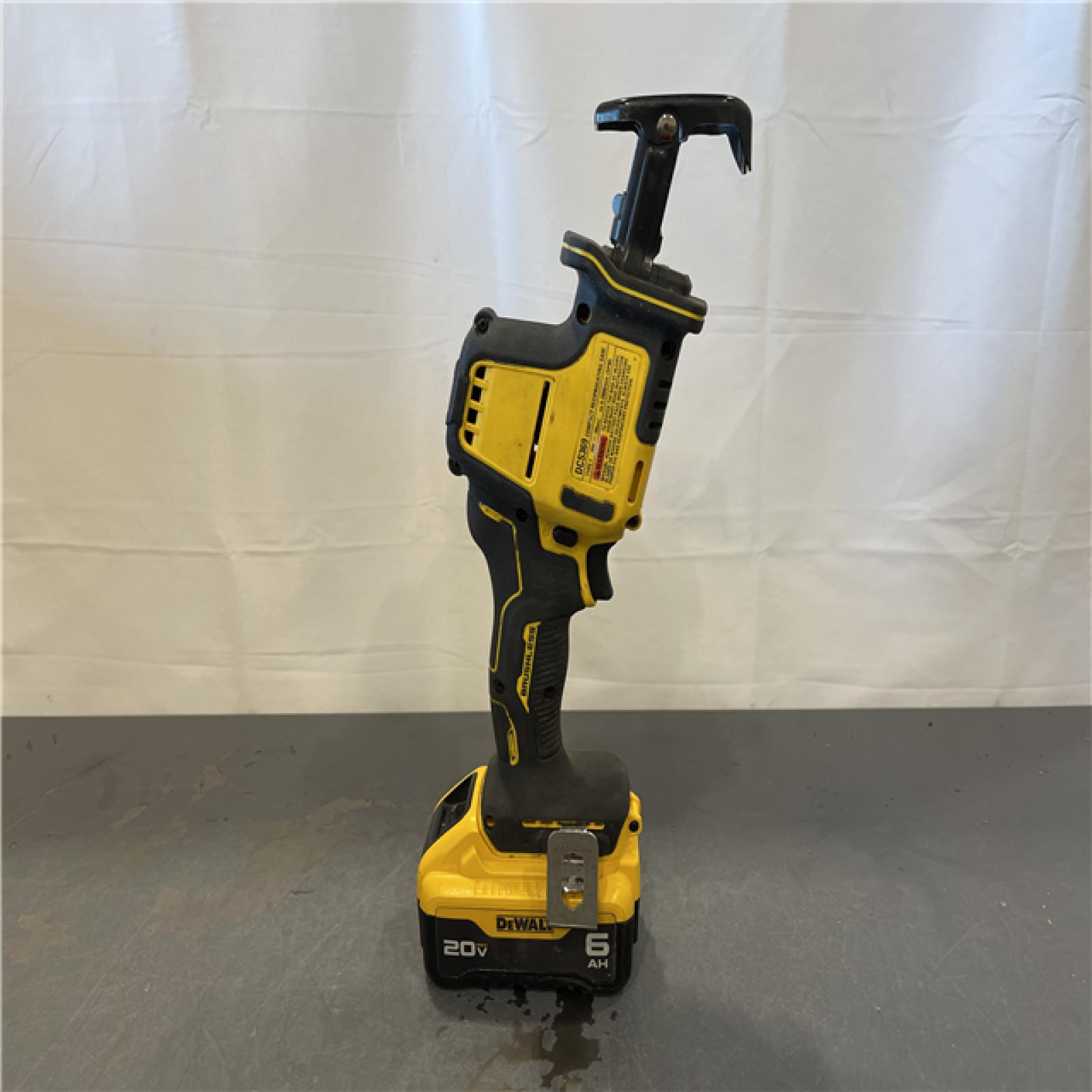 AS-IS - DeWalt ATOMIC 20-Volt MAX Lithium-Ion Cordless Brushless Compact Reciprocating Saw with Premium Lithium-Ion 6.0 Ah Battery Pack