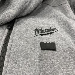 AS-IS Milwaukee Men's X-Large 12-Volt Lithium-Ion Cordless Gray Heated Jacket Hoodie Kit