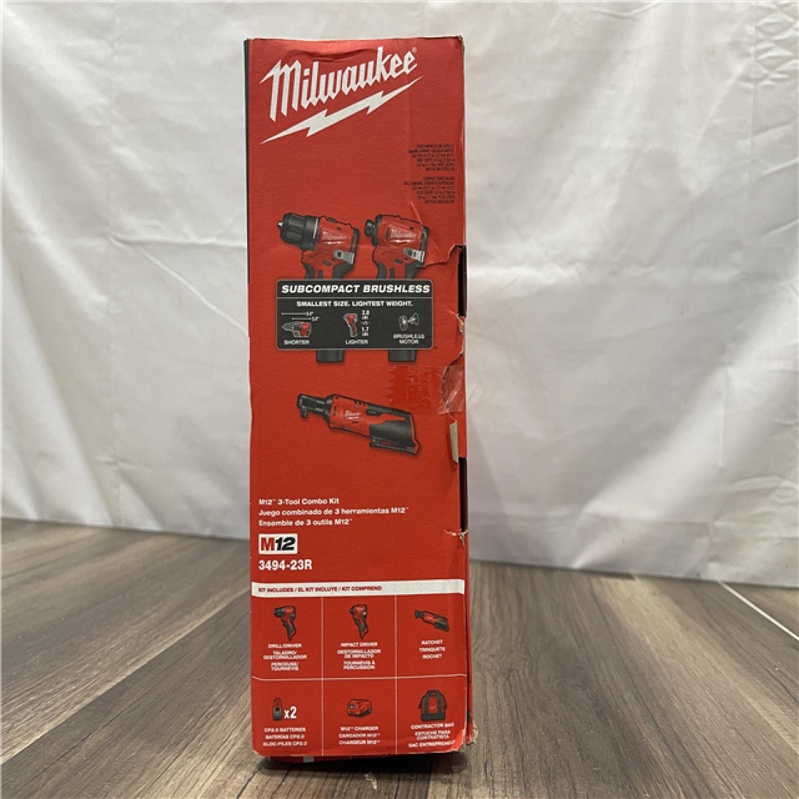 Milwaukee M12 12-Volt Lithium-Ion Brushless Cordless Subcompact Drill &Impact Driver Combo Kit