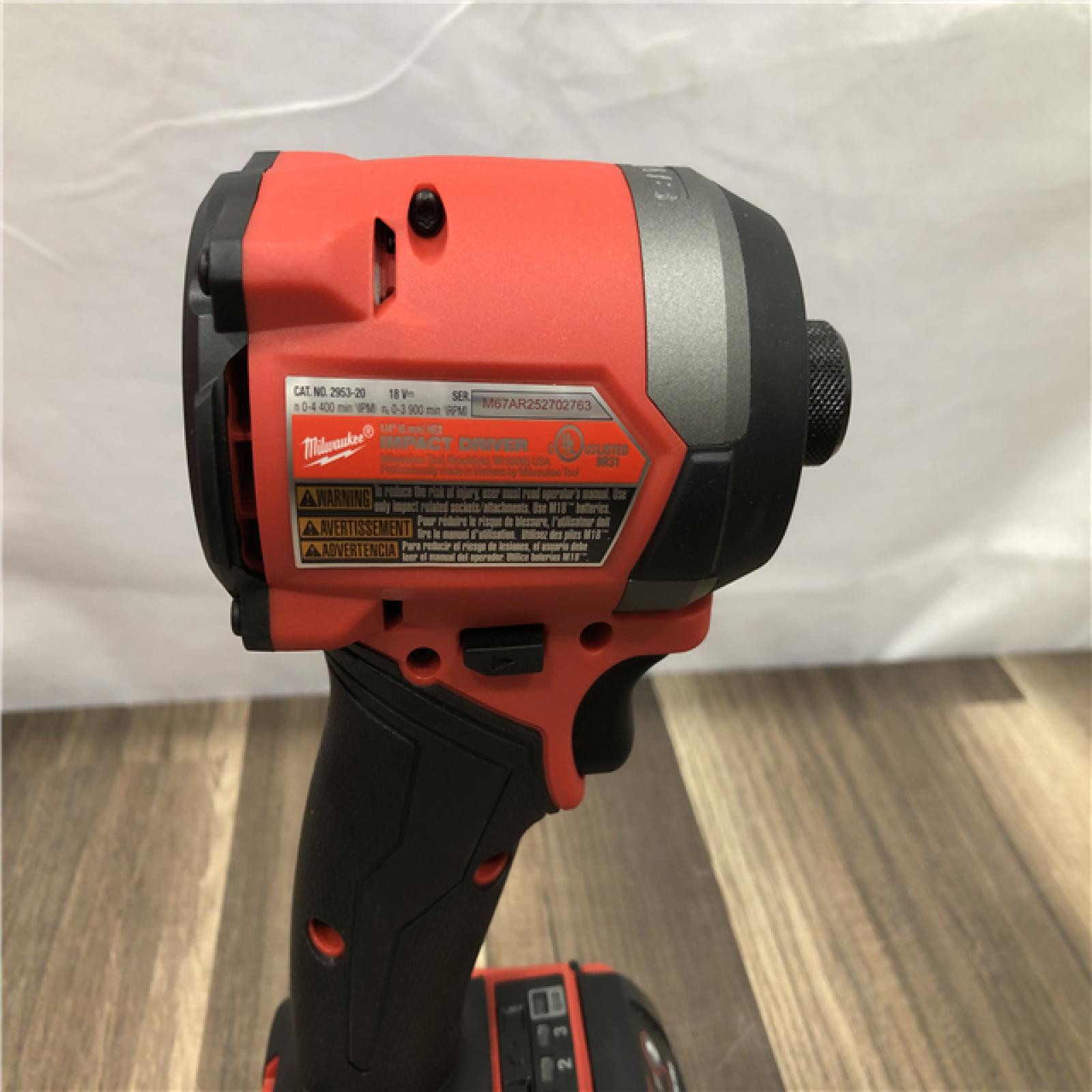 AS-IS Milwaukee FUEL 18V Lithium-Ion Brushless Cordless Hammer Drill and Impact Driver Combo Kit