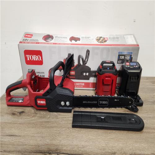 Phoenix Location NEW Toro Flex-Force 60-volt Max 16-in Brushless Battery 2.5 Ah Chainsaw (Battery and Charger Included)