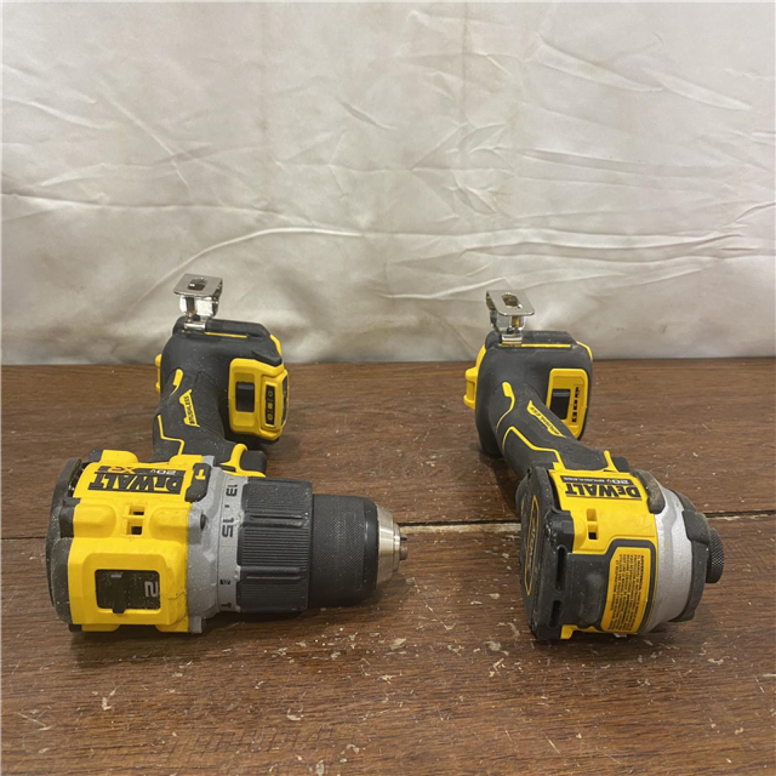 AS-IS DEWALT 20V MAX XR Hammer Drill and ATOMIC Impact Driver 2 Tool Cordless Combo Kit with (2) 4.0Ah Batteries, Charger, and Bag