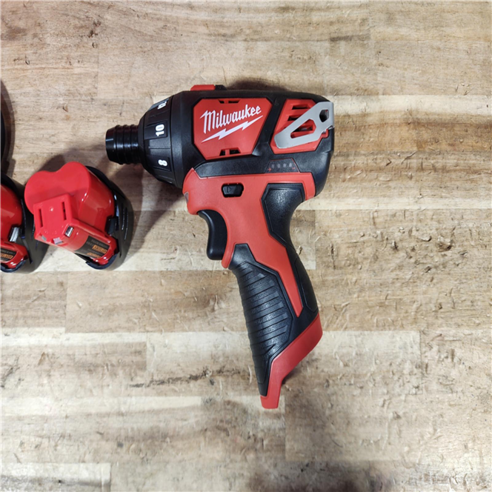 HOUSTON LOCATION - AS - IS Milwaukee 12V Lithium-Ion Cordless 1/4 in. Hex Screwdriver Kit