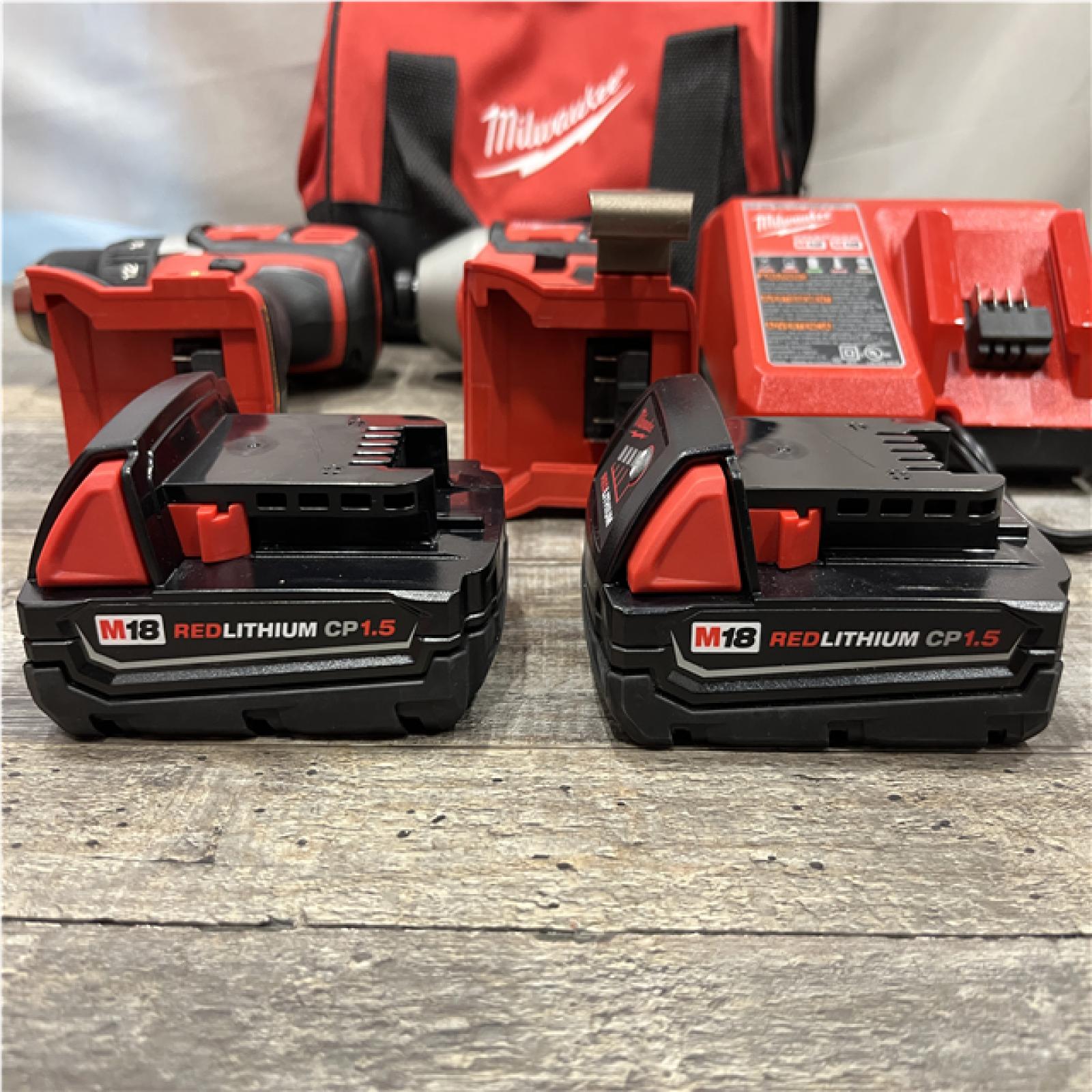 AS-IS Milwaukee 18V Lithium-Ion Cordless Drill Driver/Impact Driver Combo Kit