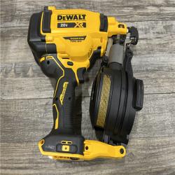 AS-IS DEWALT 20V MAX Lithium-Ion 15-Degree Electric Cordless Roofing Nailer Kit