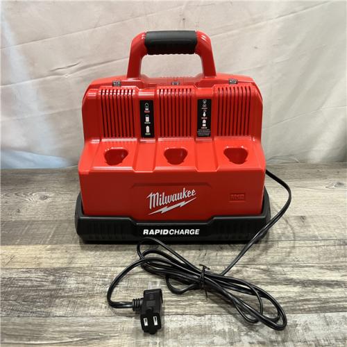 AS-IS Milwaukee 12-Volt/18-Volt Lithium-Ion Multi-Voltage 6-Port Sequential Rapid Battery Charger