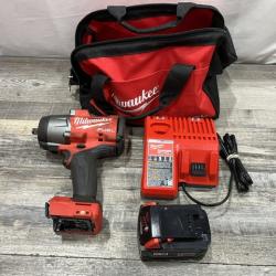 AS-IS Milwaukee FUEL 18V Lithium-Ion Brushless Cordless 1/2 in. Impact Wrench w/Friction Ring Kit