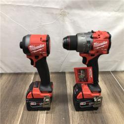 AS-IS Milwaukee FUEL 18V Lithium-Ion Brushless Cordless Hammer Drill and Impact Driver Combo Kit