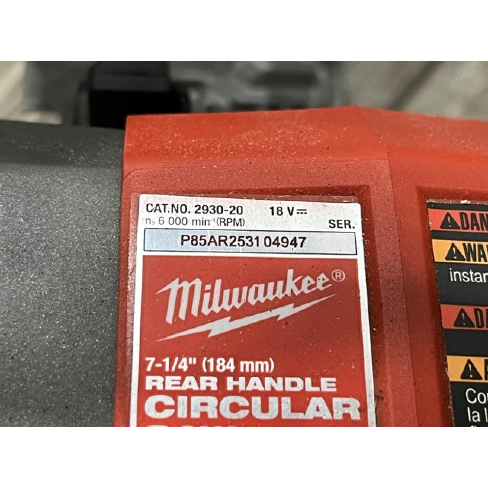 AS-IS Milwaukee FUEL 18V Lithium-Ion Cordless 7-1/4 in. Rear Handle Circular Saw (Tool-Only)