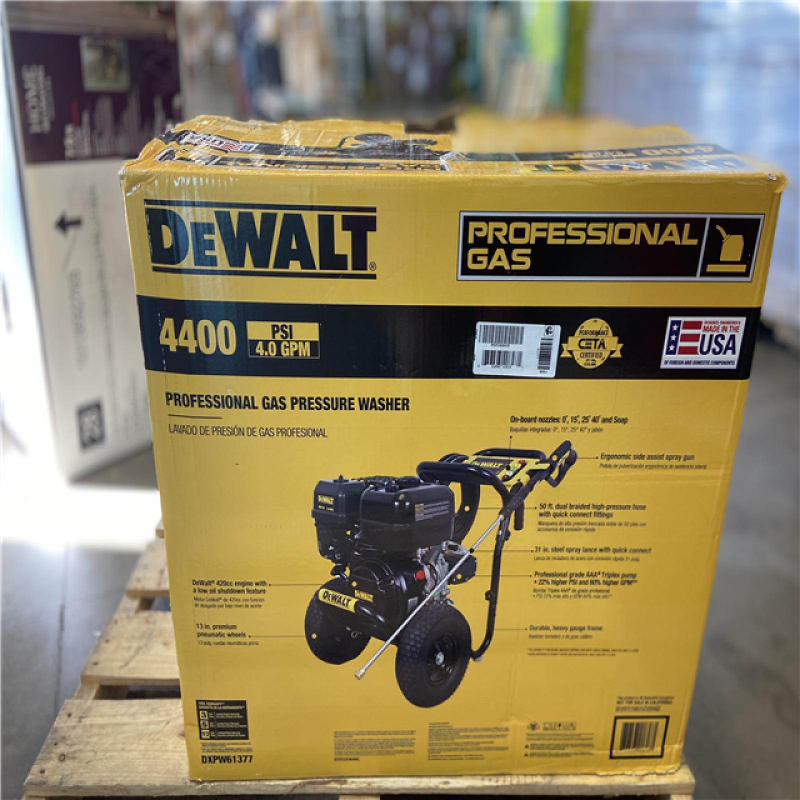 DALLAS LOCATION - DEWALT 4400 PSI 4.0 GPM Cold Water Gas Pressure Washer
