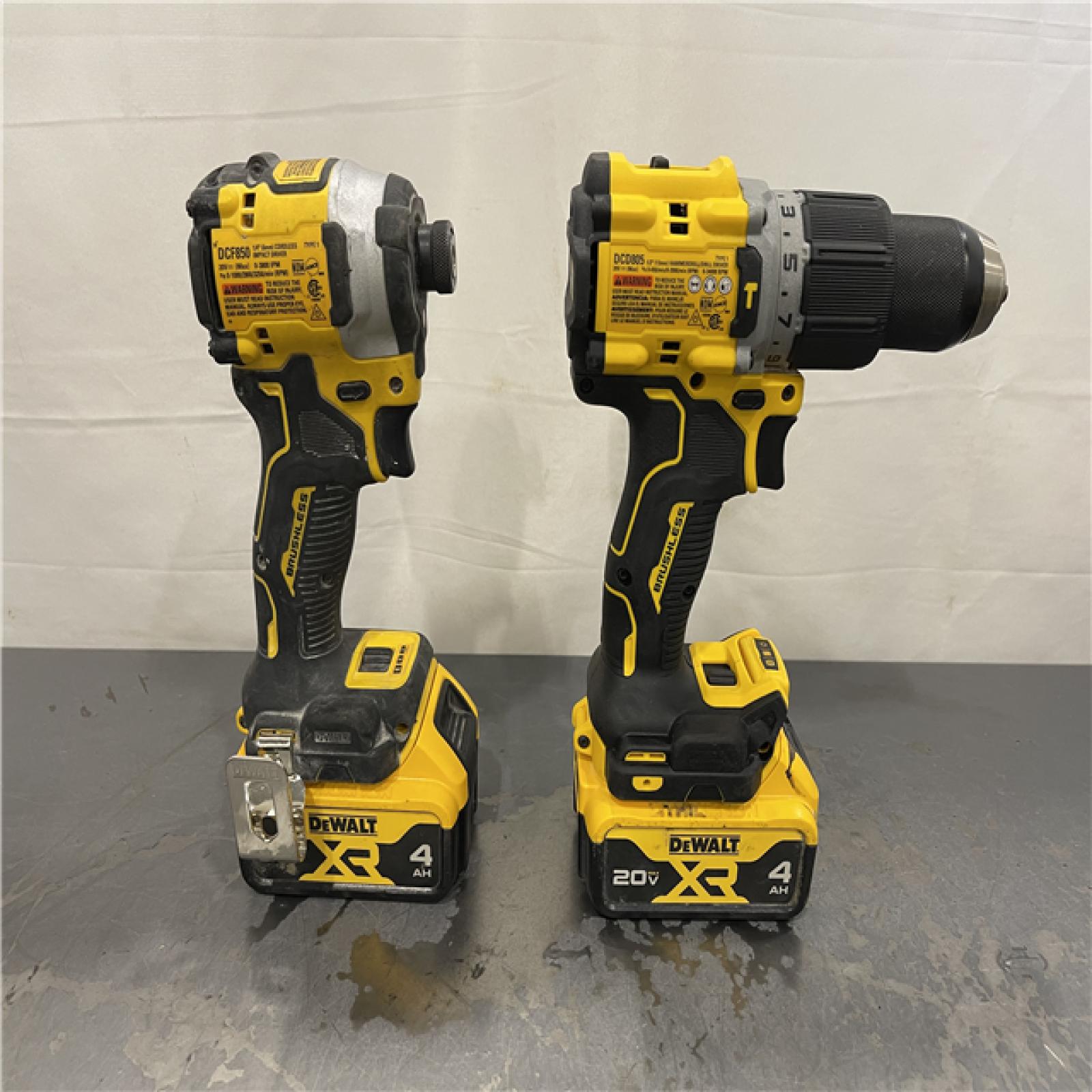 AS-IS - DEWALT 20V MAX XR Hammer Drill and ATOMIC Impact Driver 2 Tool Cordless Combo Kit
