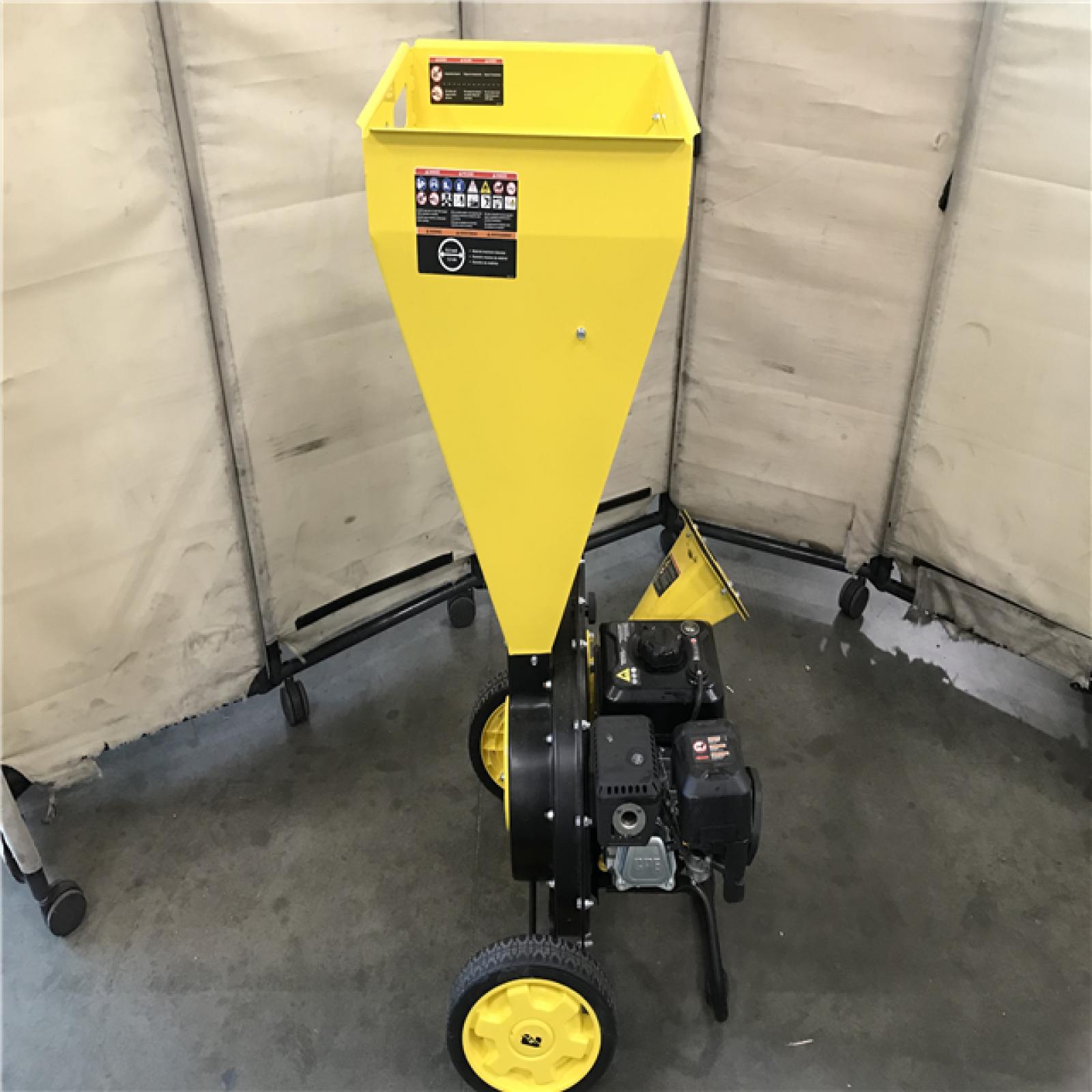 California AS-IS Champion Power Equipment 3 in. Dia 224 Cc 2-in-1 Upright Gas Powered Wood Chipper Shredder