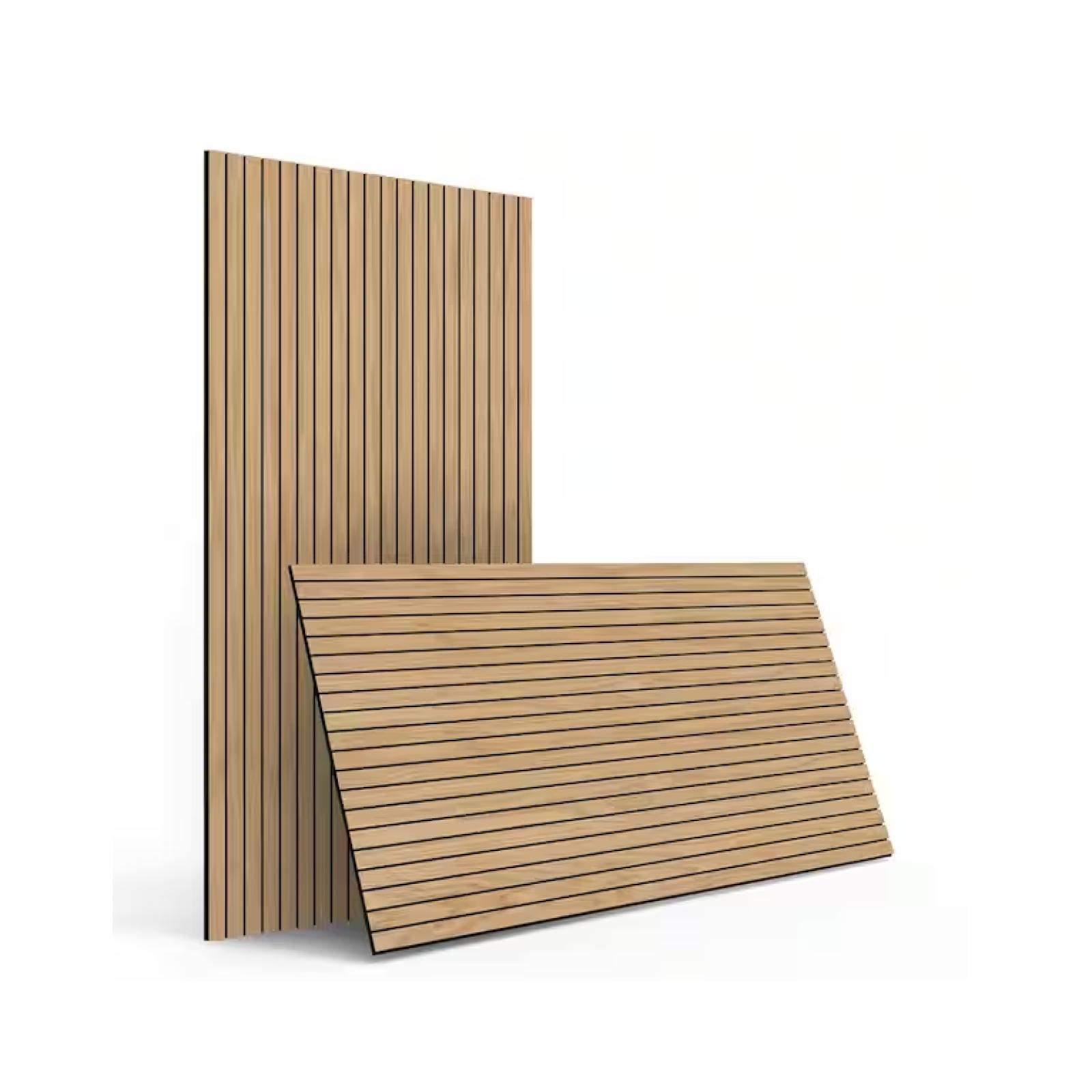 DALLAS LOCATION -  sunwings Natural Oak 2/5 in. x 1.96 ft. x 3.93 ft. Wood Slat Acoustic Panels 3D Decorative Wall Paneling (31 sq. ft./Case)PALLET-(15 CASES)