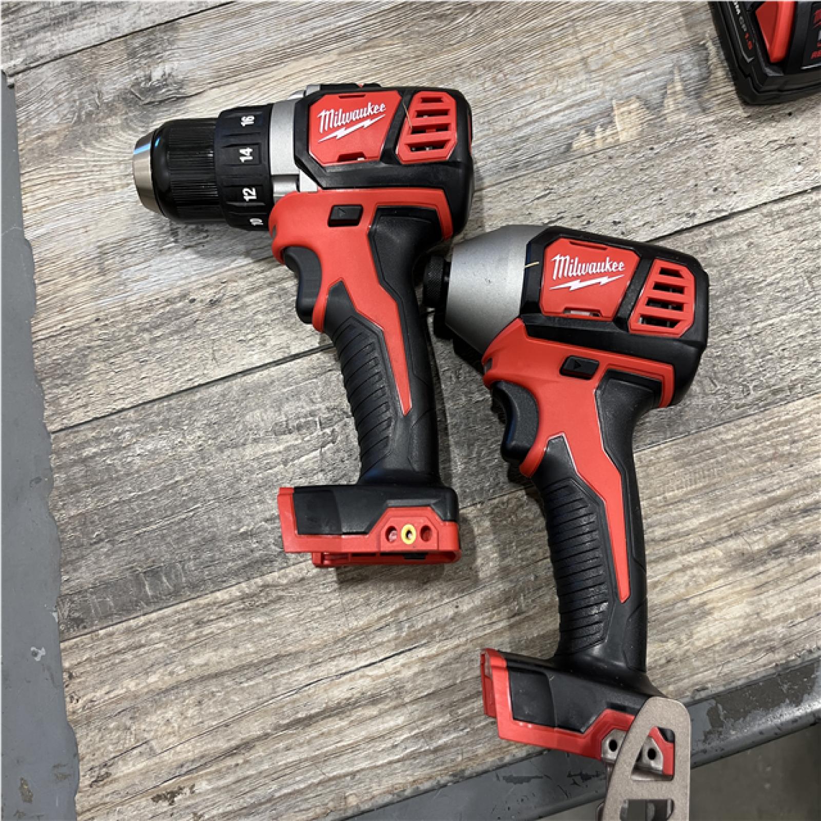 AS-IS Milwaukee 18V Lithium-Ion Cordless Drill Driver/Impact Driver Combo Kit