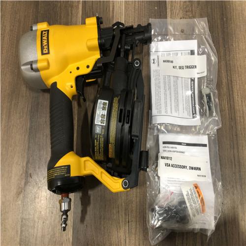 AS-IS DEWALT 1-3/4 in. 15 Degree Pneumatic Coil Roofing Nailer