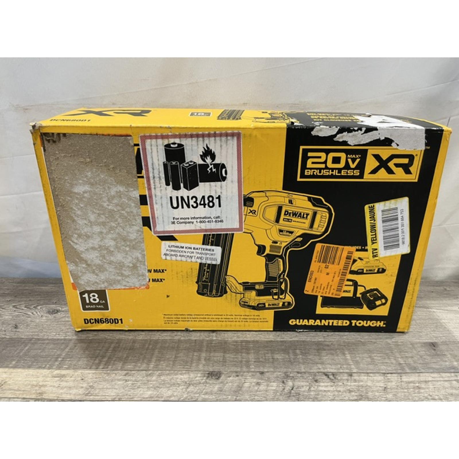 AS-IS DEWALT 20V MAX XR 18 Gauge Brad Nailer Kit