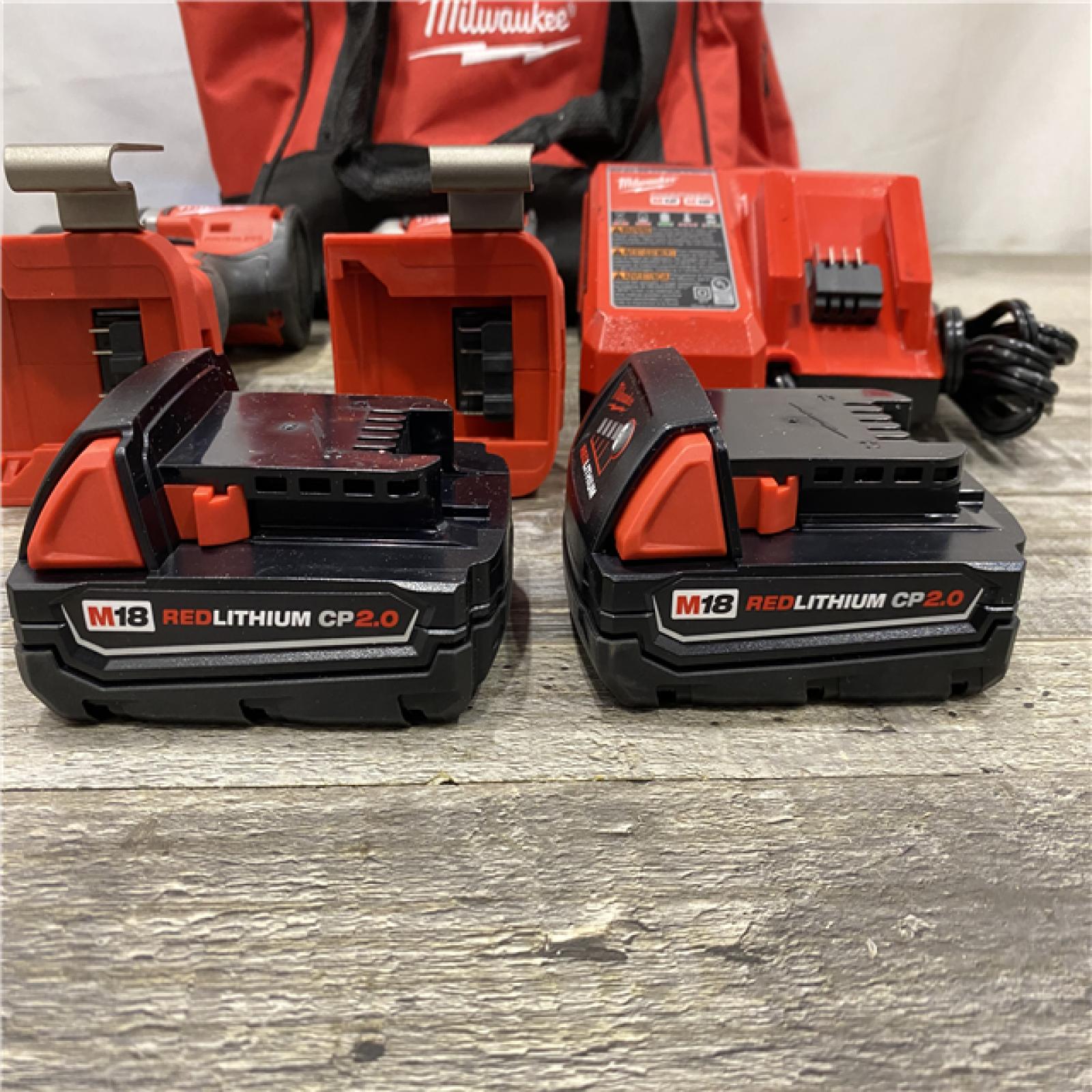 AS-IS Milwaukee 18V Lithium-Ion Brushless Cordless Compact Drill/Impact Combo Kit