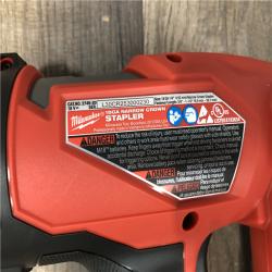 AS-IS Milwaukee FUEL 18-Volt Lithium-Ion Brushless Cordless 18-Gauge 1/4 in. Narrow Crown Stapler (Tool-Only)