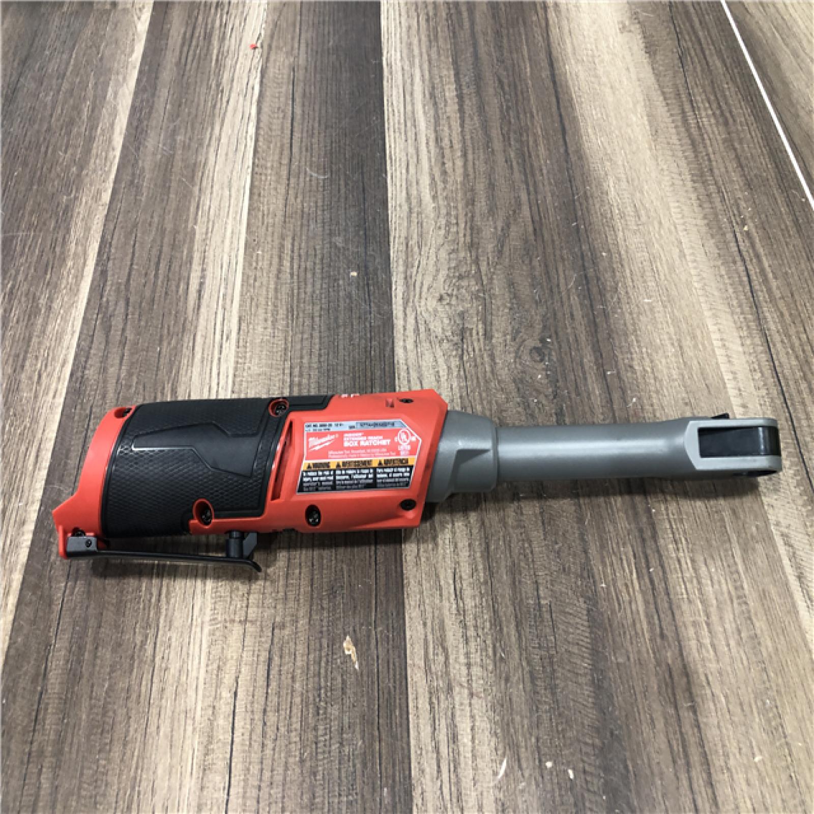 AS-IS Milwaukee  FUEL INSIDER 12V Lithium-Ion Brushless Cordless 1/4 in. - 3/8 in. Extended Reach Box Ratchet (Tool-Only)