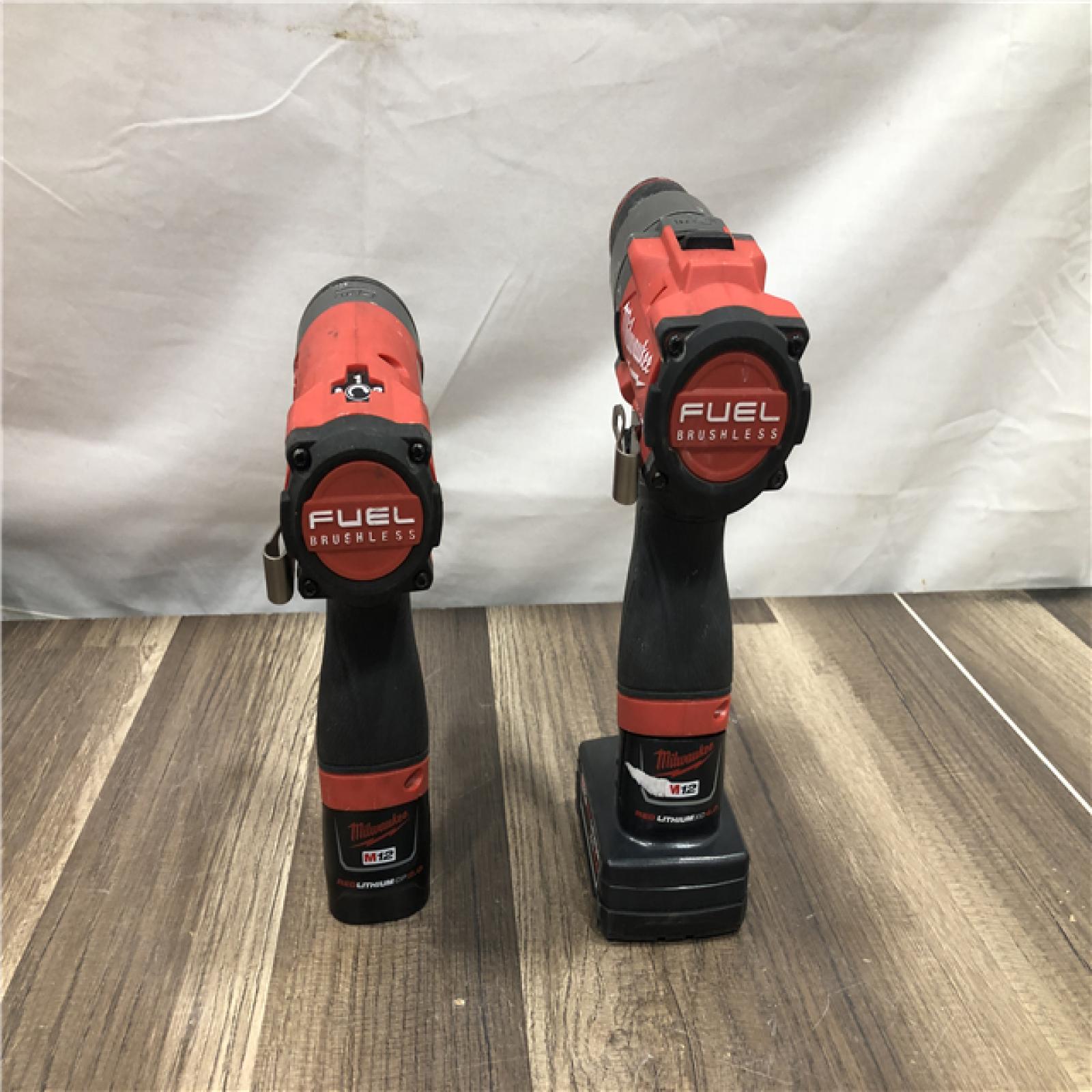 AS-IS Milwaukee  FUEL 12-Volt Lithium-Ion Brushless Cordless Hammer Drill and Impact Driver Combo Kit