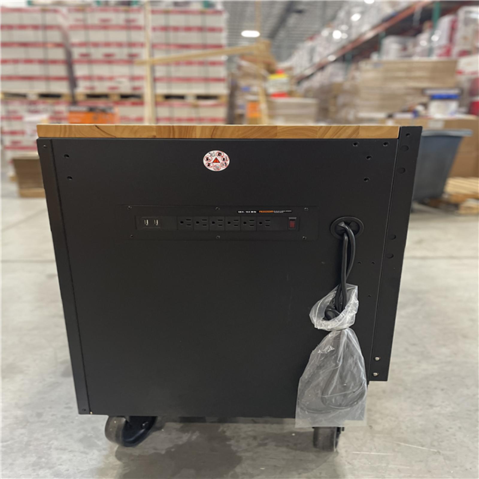 DALLAS LOCATION- AS-IS HUSKY 61 in. W x 26 in. D Heavy Duty 10-Drawer 1-Door Mobile Workbench