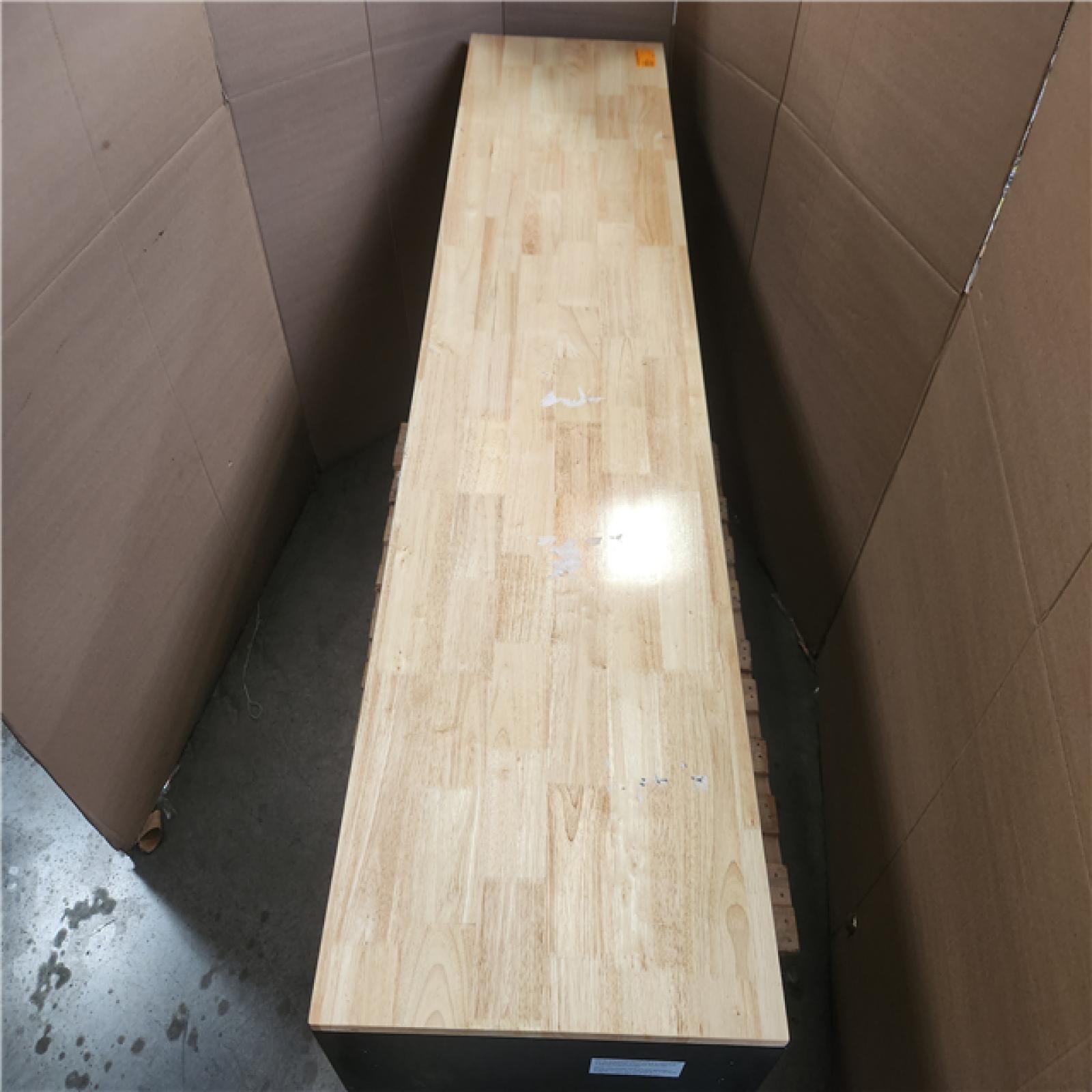Phoenix LIKE NEW Husky Standard Duty 72 in. W x 20 in. D 10-Drawer Gloss Black Mobile Workbench Cabinet with Solid Wood Top