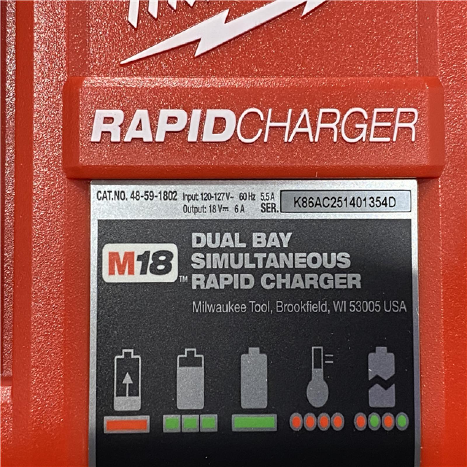 AS-IS Milwaukee 18-Volt Lithium-Ion Dual Bay Rapid Battery Charger