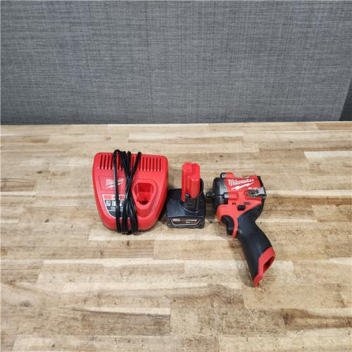 HOUSTON LOCATION - AS - IS Milwaukee FUEL 12V Li-Ion Brushless Cordless Stubby 3/8 in. Impact Wrench Kit