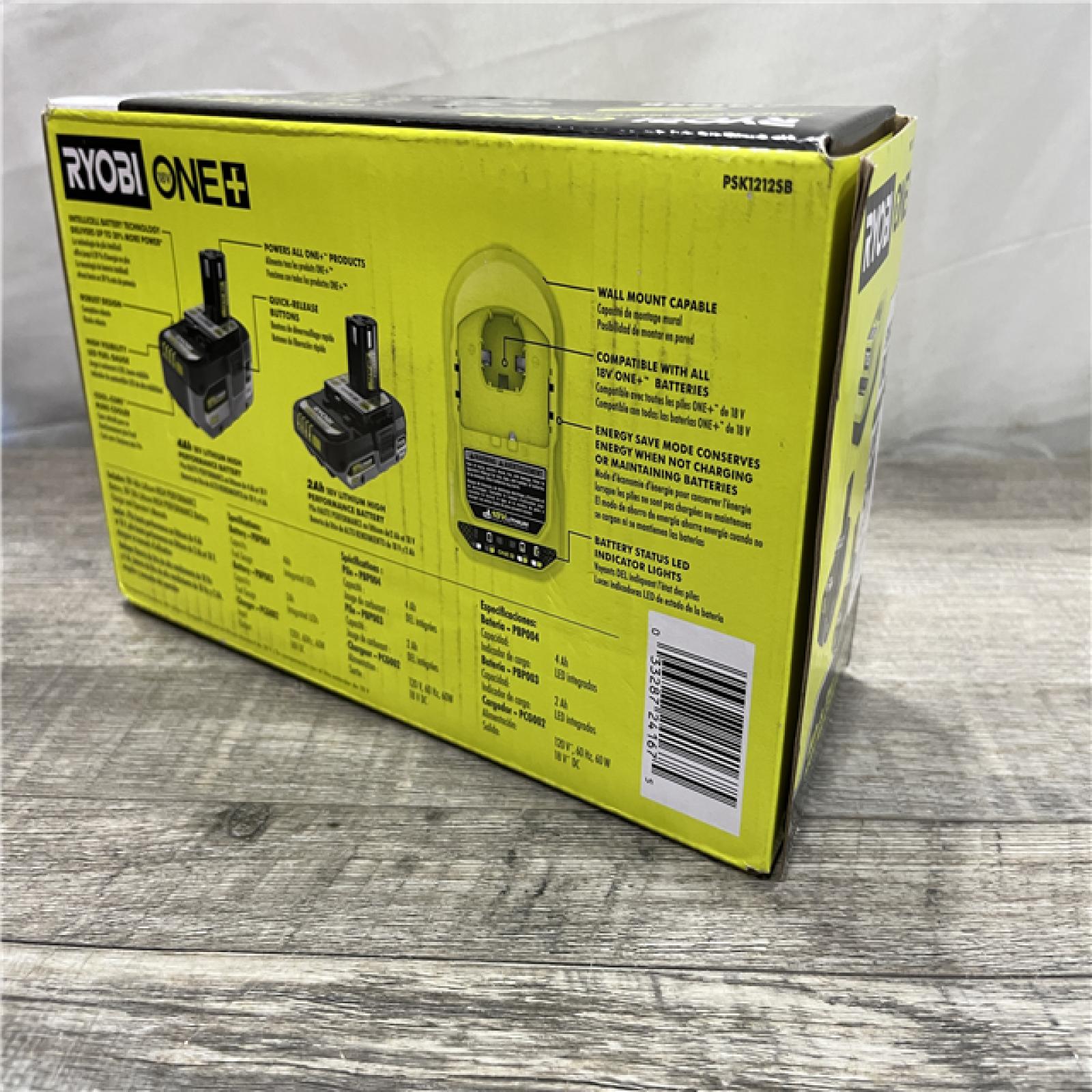 NEW - RYOBI ONE+ 18V Lithium-Ion Starter Battery  and Charger Kit